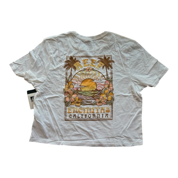 Women’s Reef Size Medium Super Crop-T California Marshmallow White NWT - Picture 4 of 5